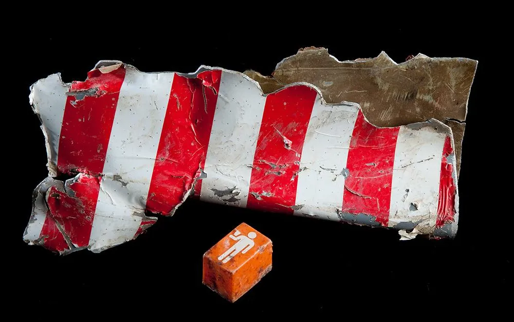 Flight 93 fuselage and call button, now housed in the collections of the Smithsonian's National Museum of American History (social)