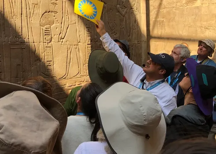 Smithsonian Journeys travelers at Luxor Temple. Credit: Janet Duncan Jones