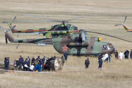 The crew of the space station returns to Earth safe, but off target.