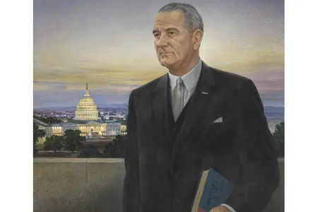 Peter Hurd's famous portrait of Lyndon Baines Johnson