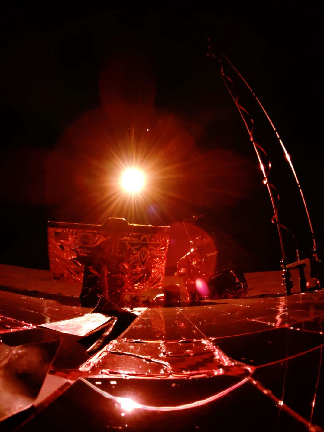 The Earth beginning to block the sun