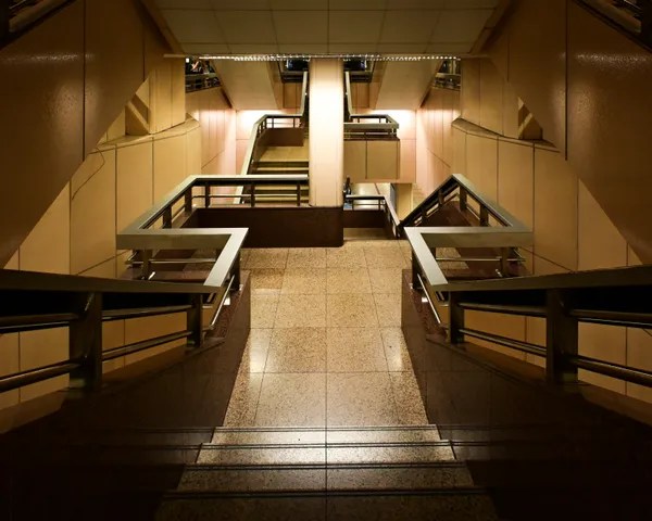 Geometric Elegance: Metro Staircase thumbnail