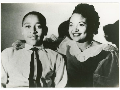 Emmett Till and his mother Mamie Till-Mobley, ca. 1953-1955