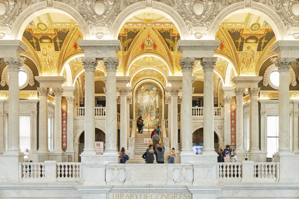 Inside the Great Hall of the Library of Congress