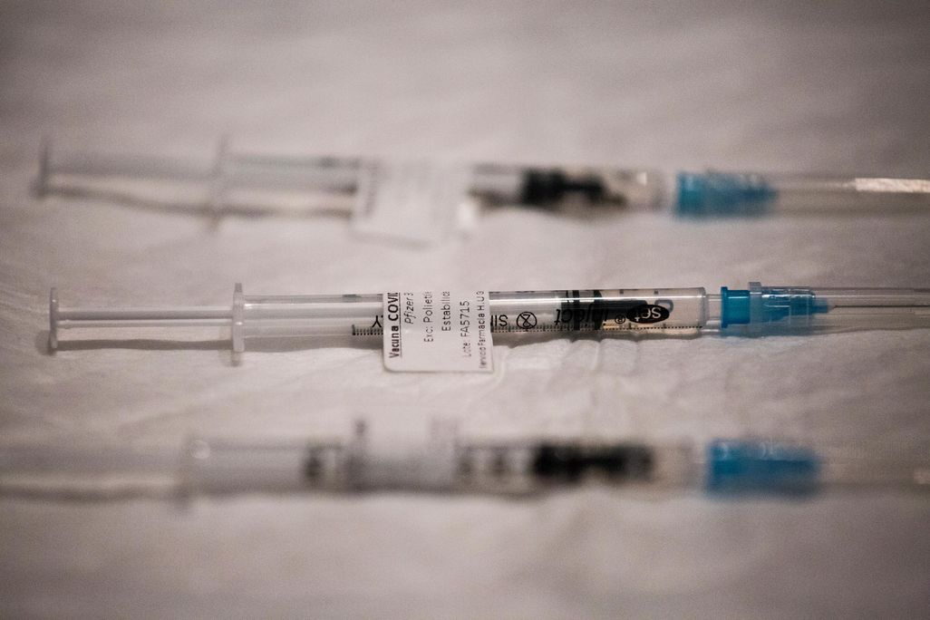 Several doses of the Pfizer vaccine at the University Hospital of Getafe in Madrid, Spain.