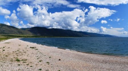 Desolate wilderness surrounds the giant Lake Baikal, the deepest, oldest and most voluminous lake on earth.