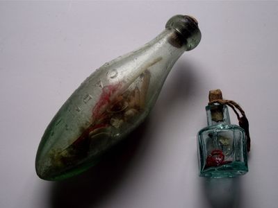 Contractors found a witch bottle similar to the one pictured here while demolishing a former inn's chimney.
