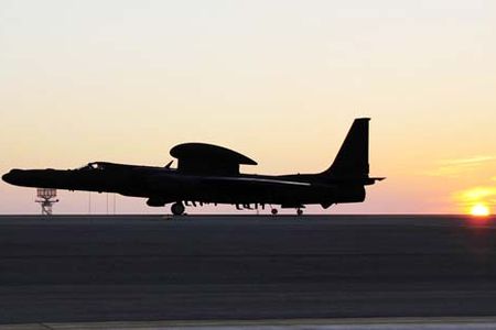 A U-2 assigned to the 380th Air Expeditionary Wing taxis down the runway at an air base in Southwest Asia Dec. 30, 2009, after completing a mission. The U-2 provides high-altitude, all-weather surveillance and reconnaissance, day or night, in direct support of U.S. and allied forces. (U.S. Air Force photo/Senior Airman Jenifer H. Calhoun)