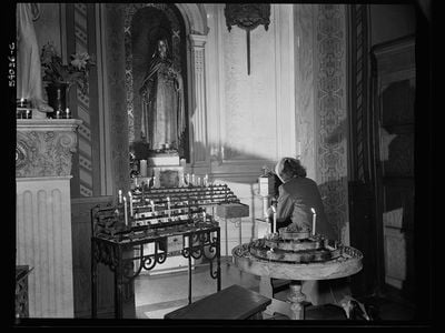 Noon mass at Saint Vincent de Paul's Church on D-Day.