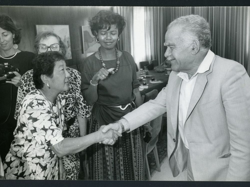 Photograph of Grayce Uyehara at the Ten Women in Leadership Conference, 1987 (AC1480-0000001, Grayce Uyehara Papers, Archives Center, National Museum of American History) 