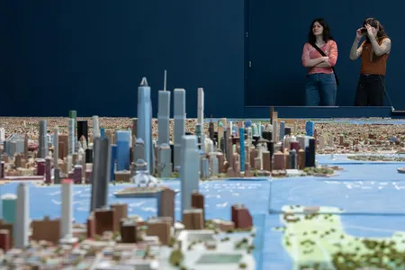 The completed model takes up roughly 1,350 square feet.