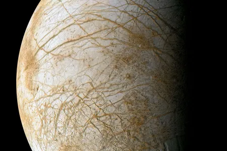 Europa as seen by NASA's Galileo spacecraft.