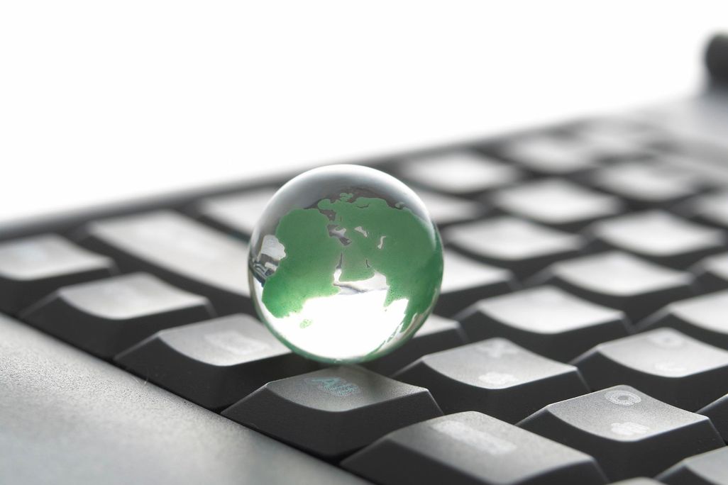 Globe and Keyboard