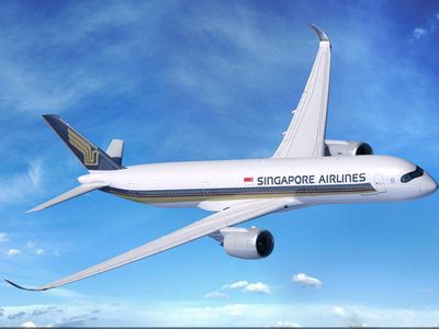 Artist’s conception of Singapore Airlines’ A350LR.