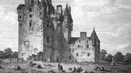 Glamis Castle in the 18th century, shortly before its "mystery" began.