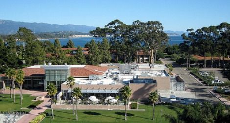The campus of UC Santa Barbara is on the coast at Isla Vista.