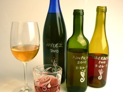 Apple, pumpkin and elderberry wine from Will o' Wisp Wines