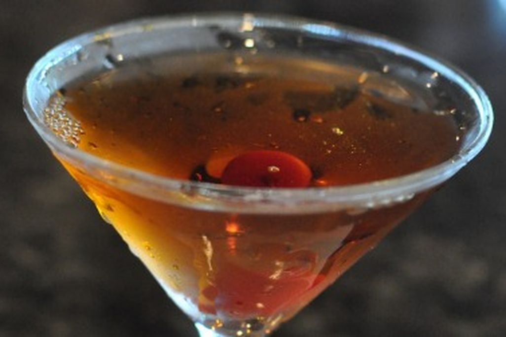 A Manhattan, mixed using Maker's Mark bourbon