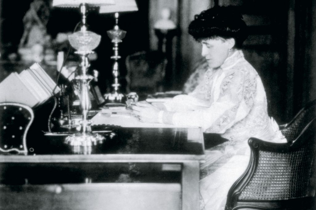 Wharton at Desk
