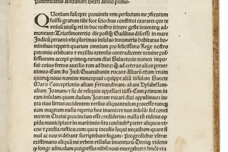 An original copy of a 15th-century Christopher Columbus letter translated from Spanish into Latin