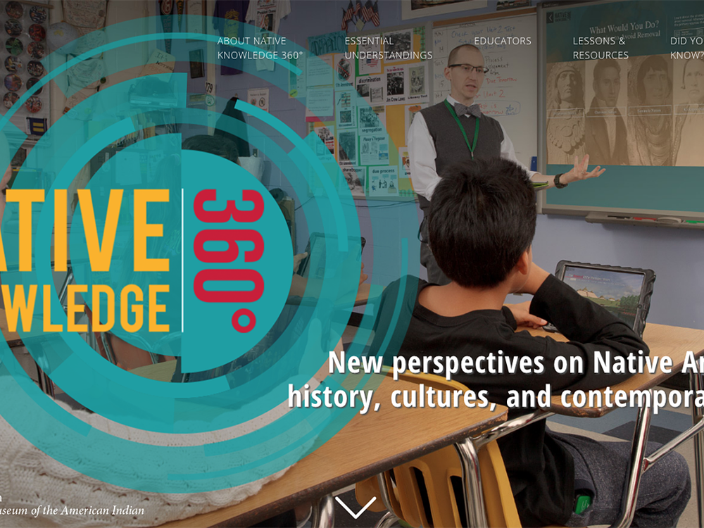 Middle school students learning with educational resources on American Indian removal produced by the National Museum of the American Indian. (Alex Jamison)