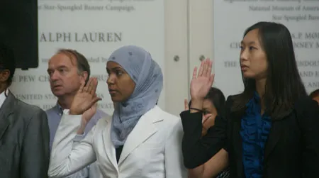 Two of the newest U.S. citizens who were naturalized on Sept. 20, 2010.