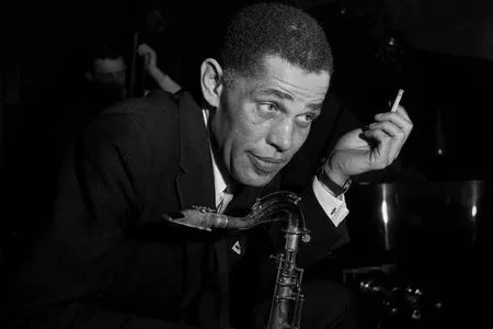 Saxophonist Dexter Gordon at Jazzhus Montmartre in Copenhagen in 1964