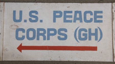 Sign from the Peace Corps' first office in Ghana