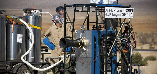 It lacks the glamour of Canaveral, but for Cal State students, an engine test stand in the desert beats the classroom.