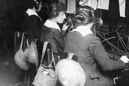 Women of the Signal Corps run General Pershing's switchboard at the First Army headquarters.