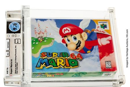A 1996 copy of "Super Mario 64"—rated 9.8, or A++, on the Wata Scale—sold last Sunday for $1.56 million.