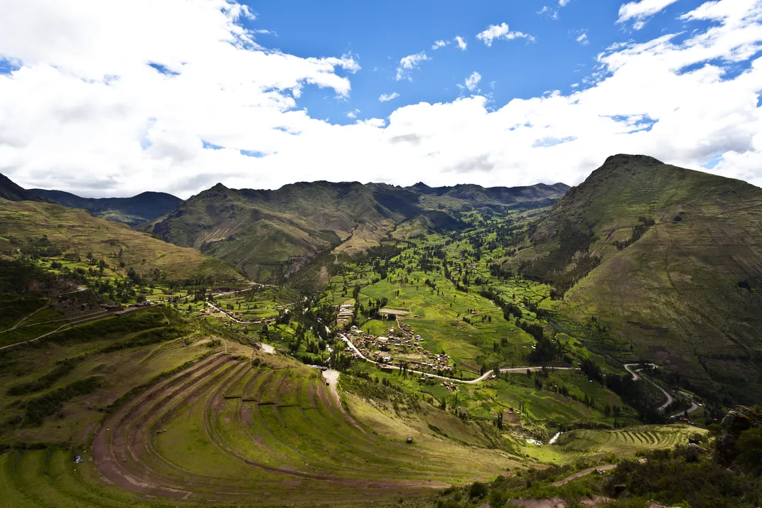 Terraced landscape of Písac in the Sacred Valley