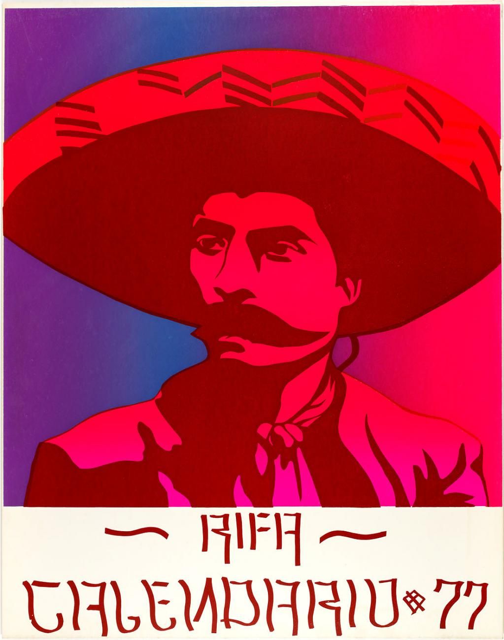 Print of man in sombrero