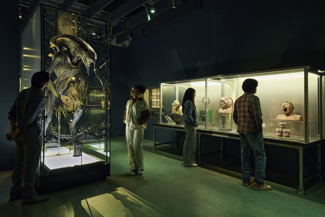 The Xenomorph from Ridley Scott's Alien is featured in the exhibition's science chamber.