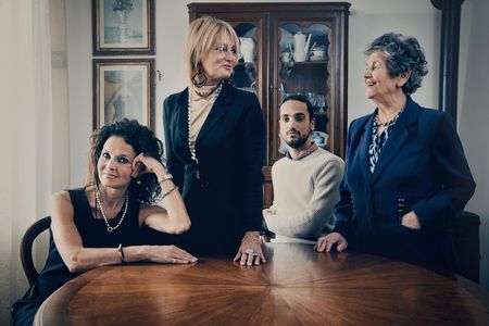 Three generations of the Marsili family at home in Siena, Italy. From left: Maria Elena; Letizia and her son Ludovico; matriarch Maria Domenica.