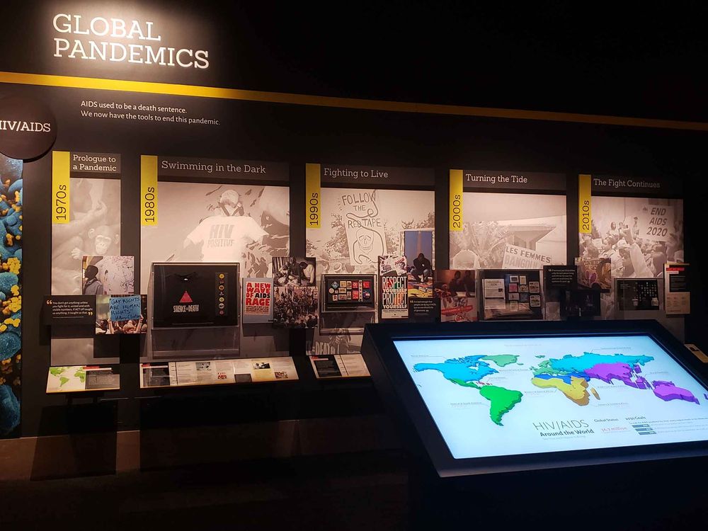 View of Outbreak exhibition