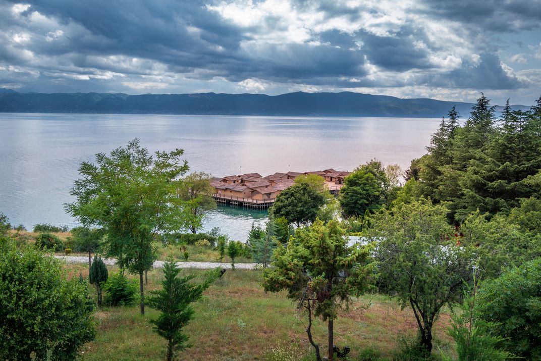 Bay of Bones Museum on Lake Ohrid, North Macedonia