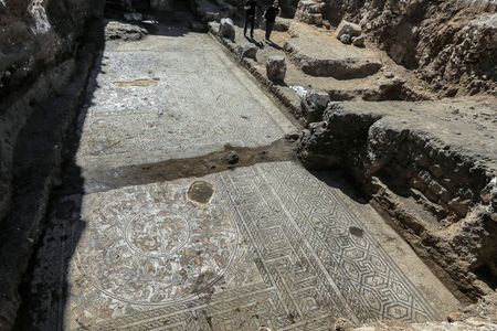 The 1,600-year-old mosaic in Rastan, Syria