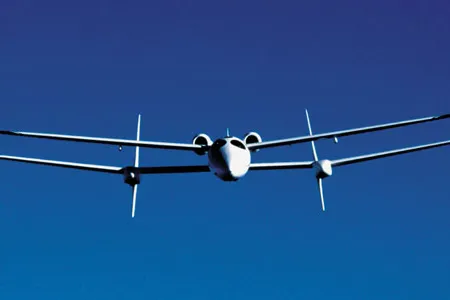 Rutan's 31st airplane, the mantis-like Proteus, is multi-mission but one of a kind.