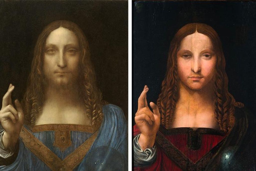 Salvator Mundi original and copy
