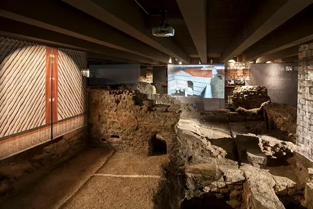 Remains of the archaeological crypt of Ile de la Cité