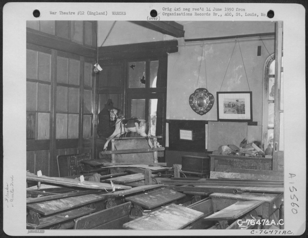 Wreckage of classroom