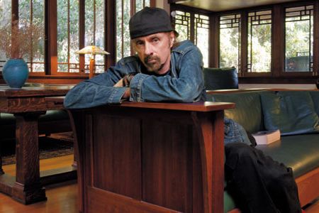 "Right out the window is a kind of nature preserve all in itself," says T.C. Boyle in his Santa Barbara home.