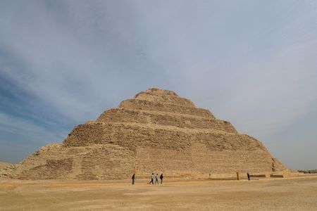 A general view shows the step pyramid of Djoser in Egypt's Saqqara necropolis, south of the capital Cairo, on March 5.