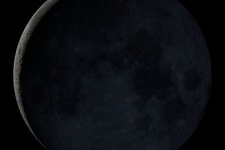 A waning crescent moon, pictured here, occurs right before a new moon. The second new moon in a single calendar month is often called a black moon.