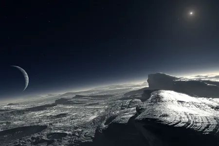 The surface of Pluto, as imagined by an artist in 2009. Soon we’ll have close-up photographs.