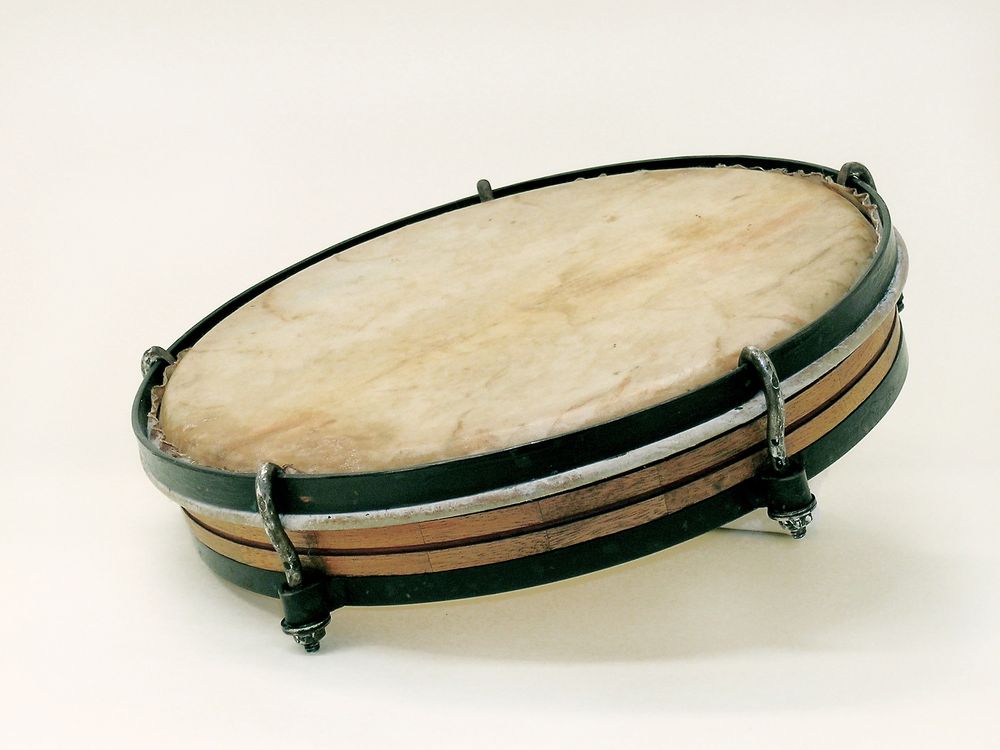 Pandereta (Plena Drum), Puerto Rico, 20th Century
Division of Home and Community Life, National Museum of American History, Kenneth E. Behring Center, Gift of Teodoro Vidal
