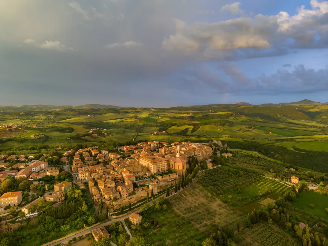 The Tuscan hill town of Pienza