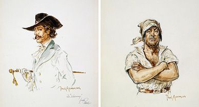 Scourges of the sea: Dashing Jean Laffite (left) and his swashbuckling brother Alexandre, although a study in contrasts, were equally intrepid.