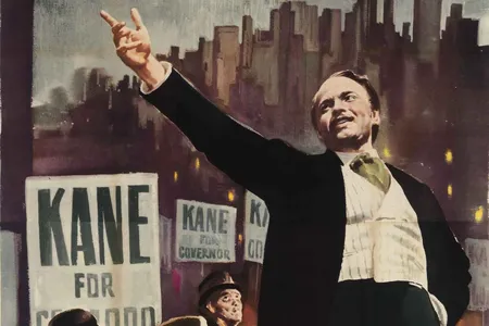 The Smithsonian’s National Portrait Gallery holds an Italian poster (above: Il Quarto Potere, detail) promoting the film.